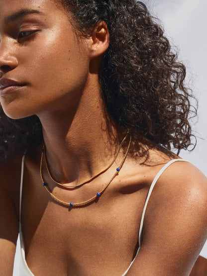 Shyla Cami Necklace Lapis and Gold