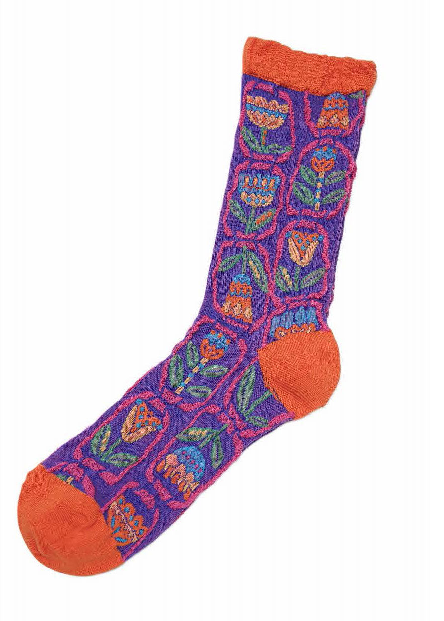 M. & Kyoko Cotton Socks - Orange (1124)