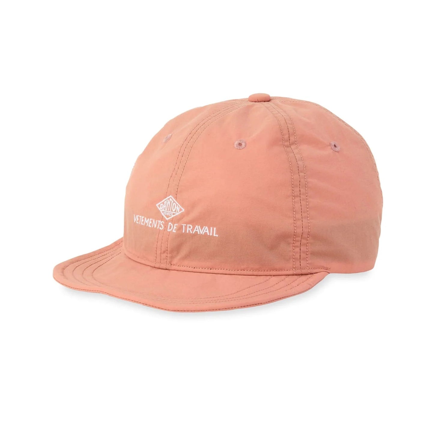 Danton 6-Panel Nylon Taffeta Flat Brim Baseball Cap - Pink