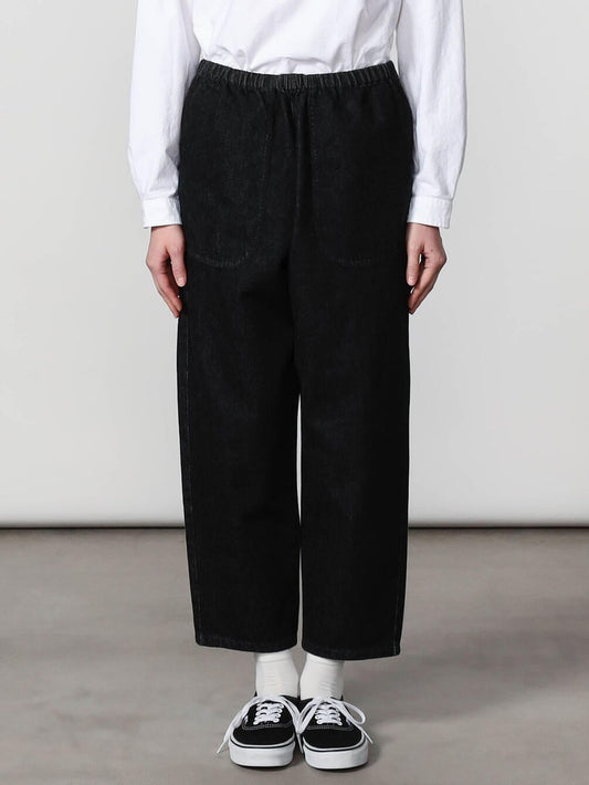 Danton Women's Denim Easy Pants - Black Denim