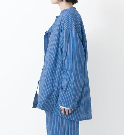 Veritecoeur Chef Shirt Jacket - Blue Stripe (VC-2633B)