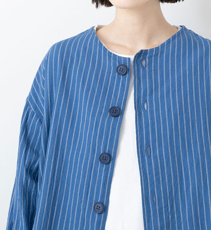 Veritecoeur Chef Shirt Jacket - Blue Stripe (VC-2633B)