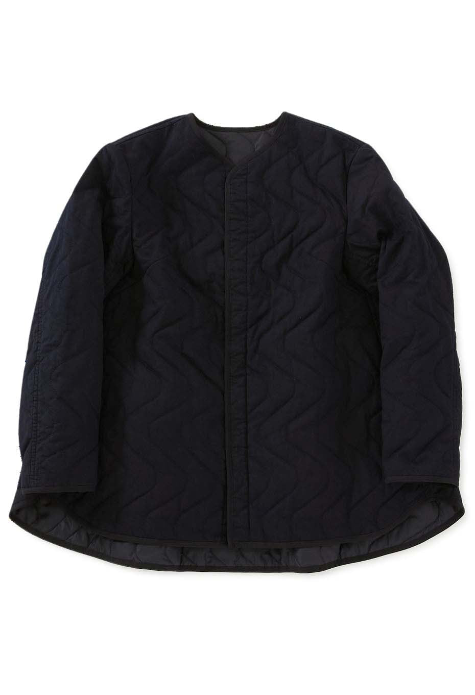 Blue Blue Japan Woman's Woven Indigo "Wind Waves" Quilted Jacket (1009272)