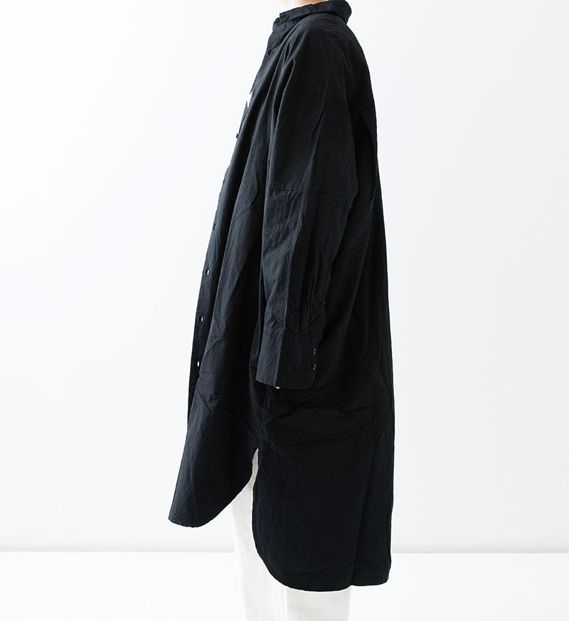 Veritecoeur Long Shirt Dress - Black