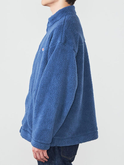 Danton Men's Stand Collar Fleece Jacket - Blue