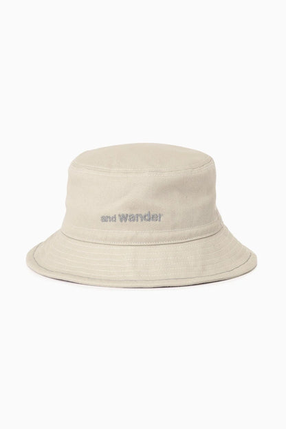 And Wander Cotton Twill Bucket Hat - Off-white