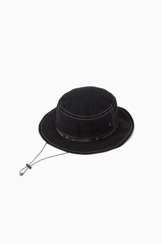 And Wander Tape Bucket Hat - Black