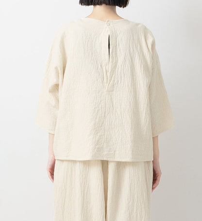 Veritecoeur Reversible Cotton Linen Pullover - Ivory (VC-2640)