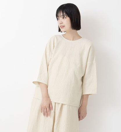 Veritecoeur Reversible Cotton Linen Pullover - Ivory (VC-2640)