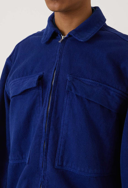 Blue Blue Japan Mens' Woven Sashiko Hand-dyed Zip-up Jacket