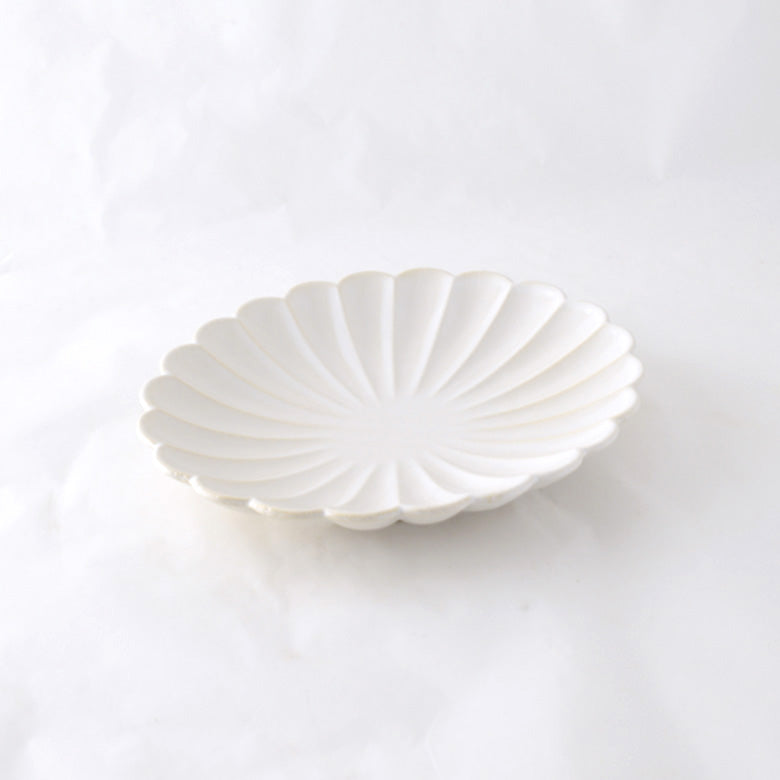 Studio M Blossom Flower Shape Oval Plate- White