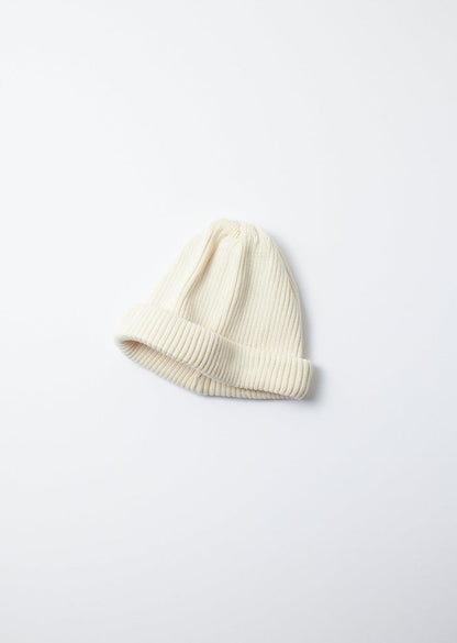 Rototo Cotton Rollup Beanie (Ivory)