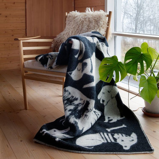 Lapuan Kankurit KOIRAPUISTO Blanket - Black/White