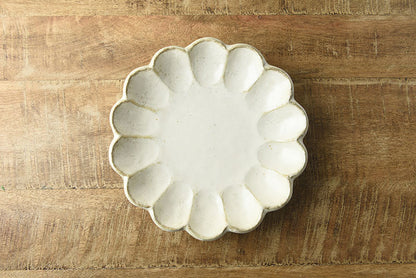 Kaneko Kohyo（小兵）White  Rinka Plate (21 cm)