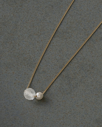 Hario Glass K10 Necklace - Snow Pearl