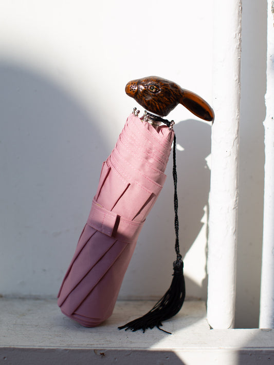 Guy De Jean Compact Umbrella (Rabbit/Pink)