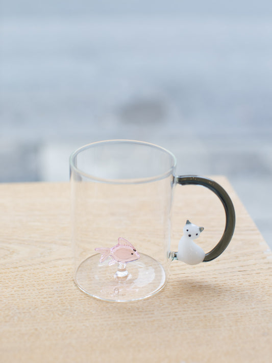ICHENDORF Milano TABBY CAT Mug (Fish & Cat w/Smoke Tail)