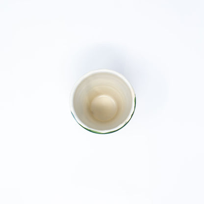 Painted Lotus Leaf Cup by Momoko Otani （大谷桃子）