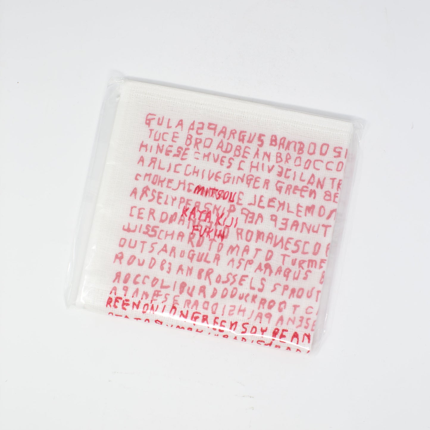 Red Letters Kitchen Cloth by Mitsou Studio
