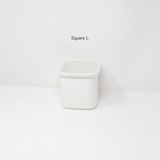 Noda Horo  野田珐琅 Enamel Food Container with Sealed Lid - Square L