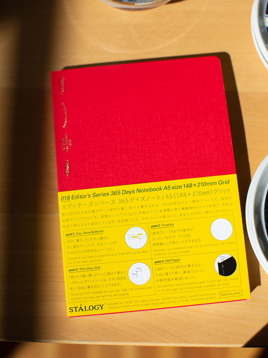 [Limited Colour] STALOGY A5 Editor’s Series 365Days Notebook - Grid/Salvia