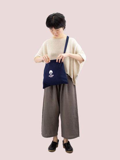 BEAMS Japan Shoulder Bag - Navy x White