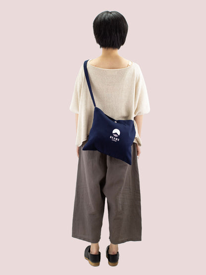 BEAMS Japan Shoulder Bag - Navy x White