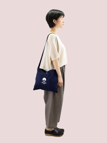 BEAMS Japan Shoulder Bag - Navy x White