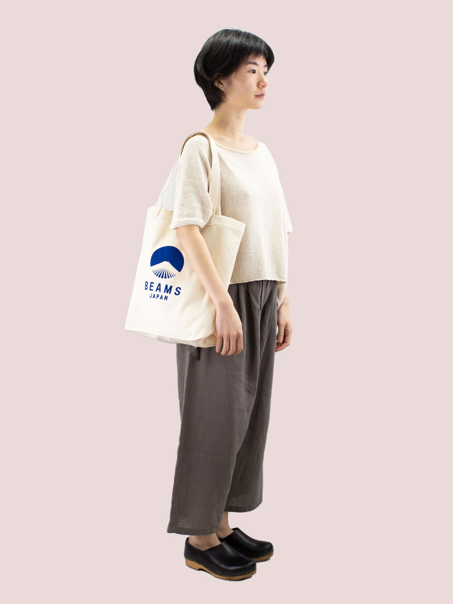EVERGREEN WORKS X BEAMS Japan Tote Bag (White X Indigo)