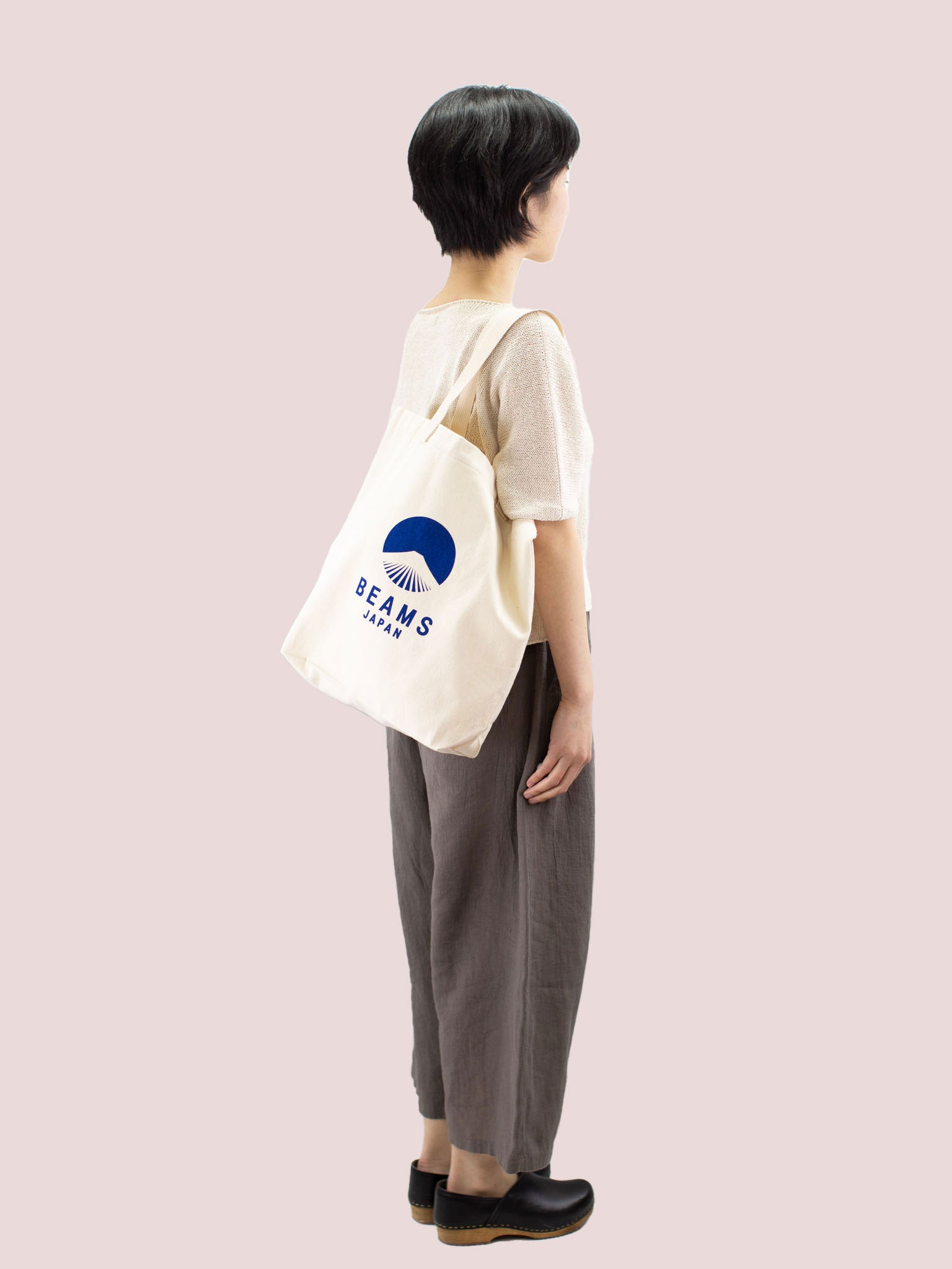 EVERGREEN WORKS X BEAMS Japan Tote Bag (White X Indigo)