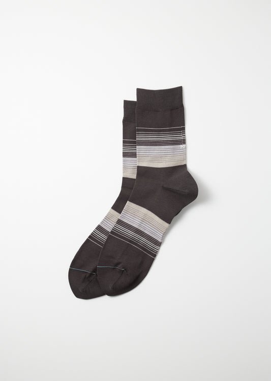 2023 SS Rototo Horizon Stripe Socks(Charcoal)