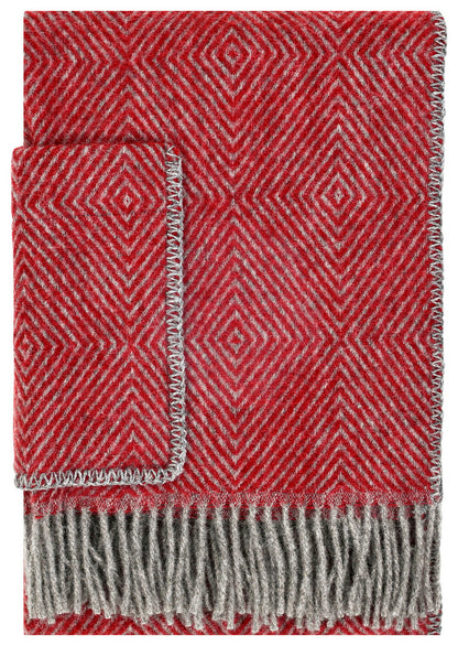 Lapuan Kankurit MARIA Classic Pocket Shawl For Men & Women (grey-dark red)