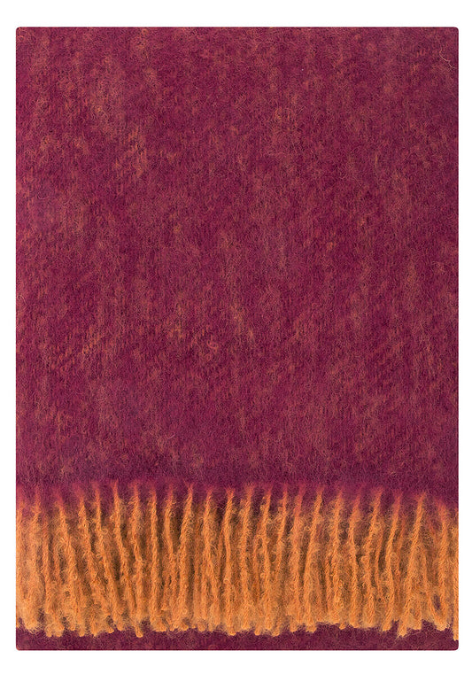Lapuan Kankurit REVONTULI Mohair/Wool Blanket (Rust-bordeaux)