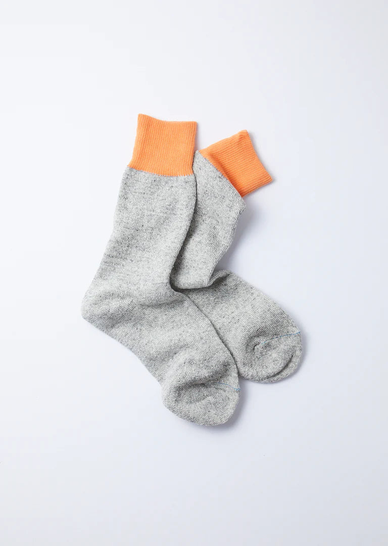 Rototo Double Face Socks "Silk & Cotton" (Light Orange)