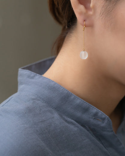Hario Glass Earring - Snow Sabon スノーサボン