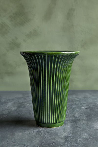 Bergs Potter Daisy Flower Vase Emerald Green 20cm/7.9 Inch
