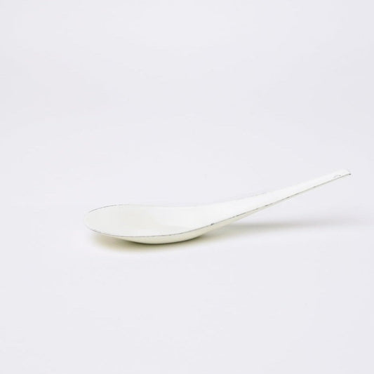 Noda Horo 野田珐琅 Enamel Spoon-White